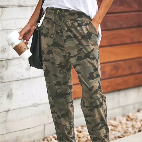 Camouflage Comfort Pants with Drawstrings - Picture 2 of 5